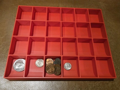 Coin sorting tray bins - coin,