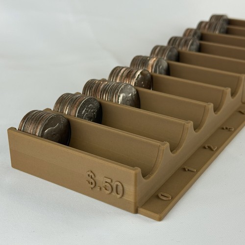 Half dollar sorting tray - half,