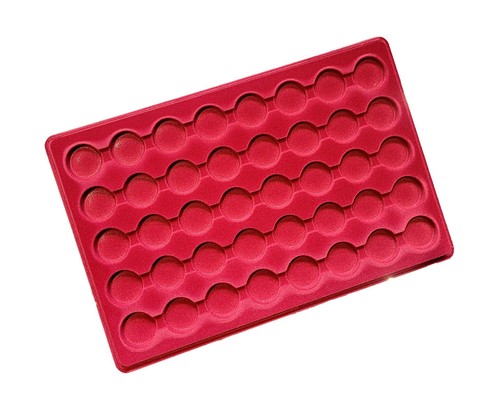 Red coin tray - 40, coins