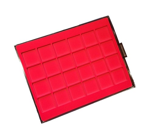 Coin box red drawer tray - box, with