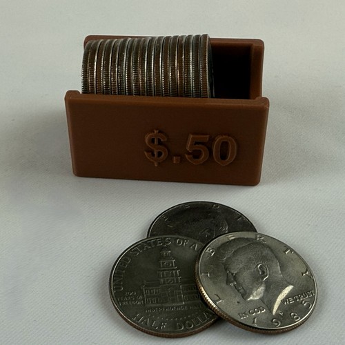 Half dollar sorting tray - half,