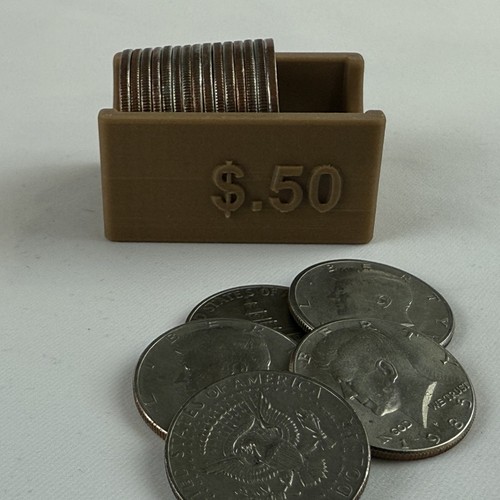 Half dollar sorting tray - half,
