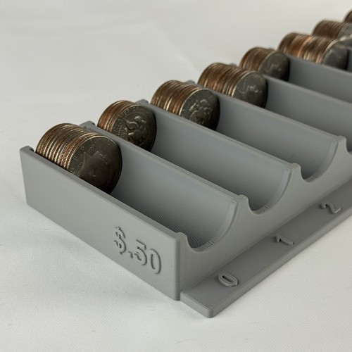 Half dollar sorting tray - half,