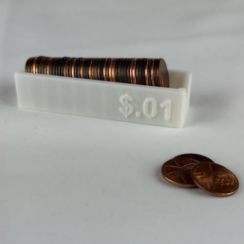 Penny sorting and collecting - penny,