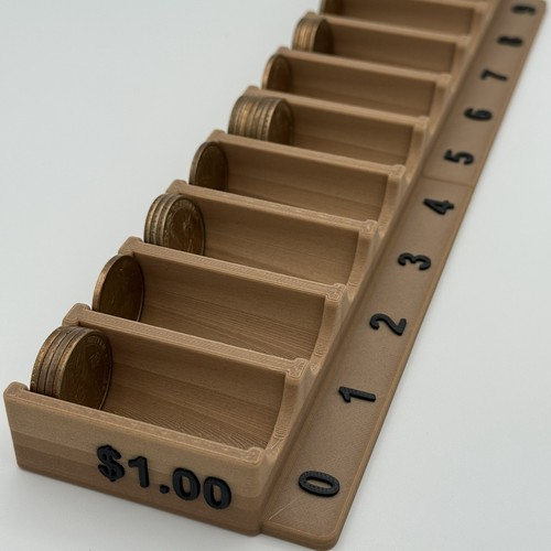Dollar coin roll sorting - dollar,