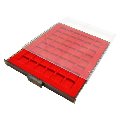 Coin box red drawer tray - red,