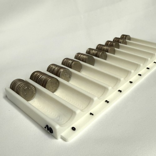 Dime sorting tray white with - sorting,